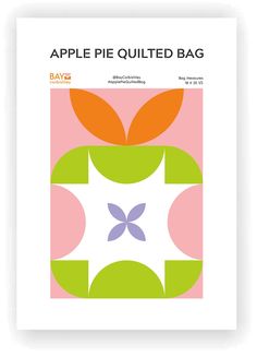 an apple pie quilt pattern on a white background