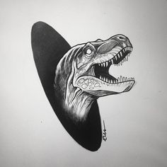 a drawing of a t - rex with a hat on it's head and its mouth open