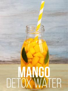 Mango Water, Lemon Detox, Detox Juice Recipes, Natural Detox Drinks