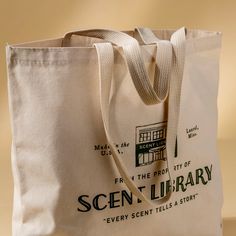 a tote bag sitting on top of a table