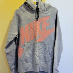 Grey Nike Hoodie - Condition: New W/O Tags (Never Worn) Heavyweight, Perfect For Fall And Winter No Stains Smoke Free Environment Orange Sporty Crew Neck Hoodie, Orange Crew Neck Sporty Hoodie, Orange Long Sleeve Sports Hoodie, Orange Sporty Hoodie For Sports, Sporty Orange Hoodie For Sports, Orange Sweatshirt For Sports In Fall, Orange Hooded Sweatshirt For Sports, Orange Hooded Sports Sweatshirt, Orange Sweatshirt For Fall Sports