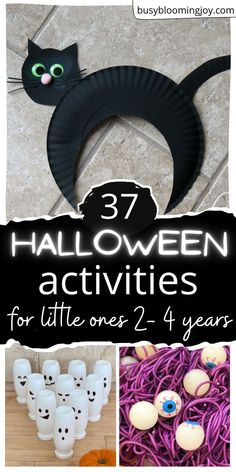 halloween activities for little ones with text overlay