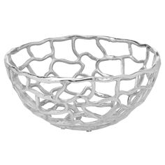 Ohlson Silver Perforated Coral Inspired Bowl Small Furniture Boutique, Biophilic Design, Hill Interiors, Silver Bowl, Hand Cast, Ginger Jars, Fruit Bowl, Rose Design, A Pattern