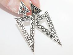 Silver 925 earrings Long Armenian jewelry Designer Artisan jewellery Sterling Black gothic women gift goth earrings Triangle ethnicFREE shipping Worldwide (tracked)STERLING SILVER 925 EARRINGS:Weight: 12 gramsThe length: 5 cm = 2 inchesRING:Weight: 7 grams Shipping time:Europe 3-5 weeks.USA and other countries 3-5 weeksI don`t accept returns and  exchanges.Request a cancellation within: 1 hour of purchase.FREE SHIPPING! Armenian Jewelry, Gothic Women, Alexandrite Jewelry, Earrings Triangle, 925 Earrings, Goth Earrings, Marcasite Ring, Blue Accessories, Blue Jewelry