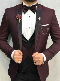 Red Tuxedo, Slim Fit Tuxedo, Claret Red, Relaxation Gifts, Tuxedo Wedding, Fashion Suits For Men, Tuxedo For Men, Wedding Suits Men