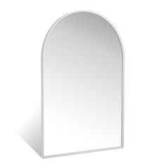 an arch shaped mirror is shown against a white background