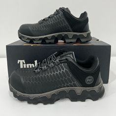 Timberland Pro Alloy Toe Powertrain Sport Sd Work Shoe Women’s Size 5.5 New In Box Black Sneakers For Outdoor Work With Textured Tread, Black Functional Timberland Sneakers, Timberland Low-top Sneakers With Reinforced Toe, Black Timberland Sneakers For Sports, Black Sporty Timberland Sneakers, Black Low-top Timberland Sneakers, Timberland Pro, Black Timberlands, Work Shoes Women