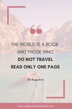 the world is a book and those who do not travel read only one page