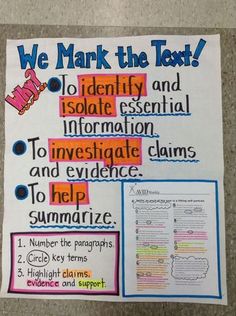 we mark the texts to identify and informative information