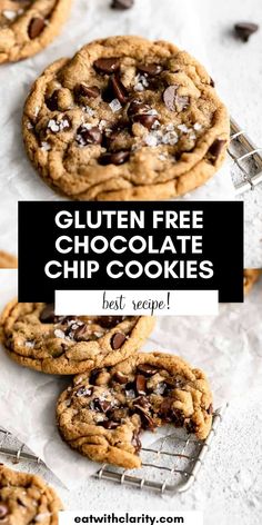 gluten free chocolate chip cookies with text overlay