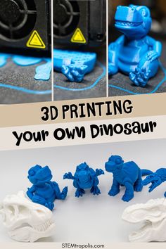 3d printing your own dinosaur toy with instructions to make them look like they're playing in the water