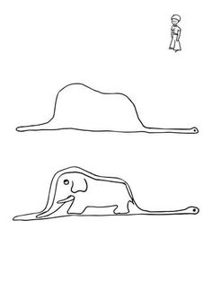 an elephant laying on its back in the middle of a drawing