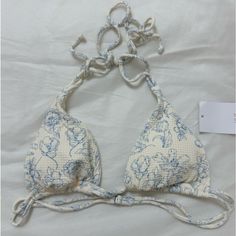 Brand New With Tags And Never Worn! Has Removable Padding. Tagged Frankie's For Exposure. Currently Retails For $46.00. Offers Accepted But No Lowballing Or You Will Be Declined! If You Would Like Faster Shipping/Next-Day Dispatch Please Message Me Beforehand Beige Triangle Top Swimwear For Beach, Beige Summer Swimwear For Pool, Summer Beige Swimwear For Pool, Beige Beachwear Swimwear For Spring, Spring Beige Beachwear Swimwear, Beige Beachwear For Spring, Beige Fitted Swimwear With Adjustable Straps, Beige Halter Neck Swimwear For Beach Season, Adjustable White Swimwear For Spring