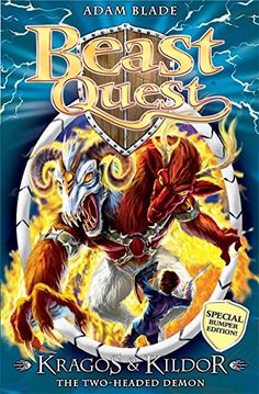 the book cover for beast quest by kragos and kilorr, with an image