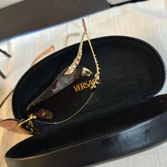 Original Versace Sunglasses Rosegold And Gold Rosegold Lens Vintage Versace Accessories, Versace Sunglasses, Vintage Color, Vintage Colors, Sunglasses Accessories, Limited Time, Versace, Rose Gold, Women Accessories