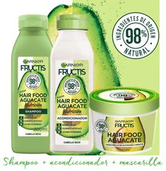 ¡Los mejores shampoos sin sulfatos ni parabenos! | Maquillaje.com México Hair Food Shampoo, Fructis Hair Food, Garnier Shampoo, Garnier Fructis, Girls Natural Hairstyles, Lip Swatches, Curly Girl Method, Curly Hair Tips