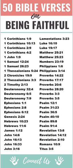 the 50 bible verses for being faithful