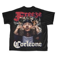 freeze corleone- crazy bootleg vintage 90s tee shirt Freeze Corleone, Typography Poster, Vintage Tees