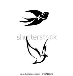 a black and white silhouette of a bird flying in the sky with its wings spread