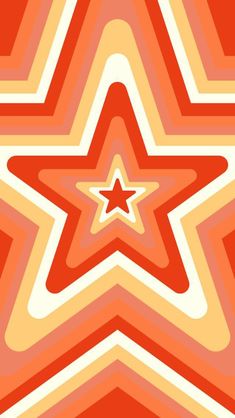 an orange and white star pattern