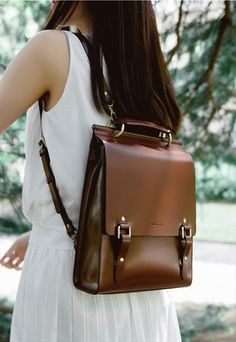 Dark Academia Bag, Vintage Retro Clothing, Brown Backpacks