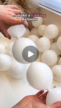 How To Glue Balloons Together, Diy Pearl Balloon Strands, How To Make Balloon Chains, How To Make Pearl Balloon Strands, Balloon String Ideas, Balloon Pearl Strands, Class Party Decoration Ideas, Birthday Simple Decoration, Balloon Weights Diy