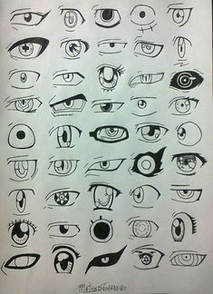 an image of many different eyes drawn on paper