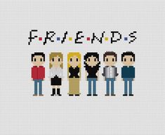 the friends cross stitch pattern is shown