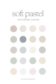 the cover of soft pastel instagram covers, with different colors and sizes on it