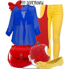 Disney Bound - Snow White (Found on Disney Bound Polyvore) Disneyland Fashion, Snow White Outfits, Inspired Clothes, Disney Clothes, Disney Outfit