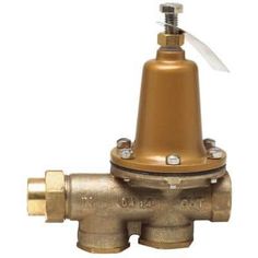 a brass colored valve with a white background