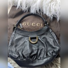 Authentic Gucci Black Leather Size Small Saddle Bag. Mint Condition. Serial Number Shown. Inside Shows No Marks. Beautiful Bag! Comes With Dustbag. Bags Gucci, Gucci Leather, Saddle Bag, Gucci Black, Gucci Bags, Beautiful Bags, Saddle Bags, Gucci Bag, Mint Condition