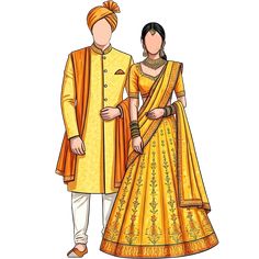 Couple Lehenga, Caricature Photo, Groom Cartoon, Aesthetic Codes, Bride And Groom Cartoon, Wedding Couple Cartoon, Caricature From Photo, Indian Wedding Couple