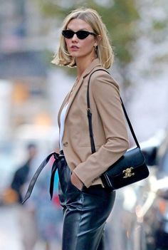 Shoulder Bag Outfit, Celine Triomphe, Creative Bag, Karlie Kloss, Celebrity Design, Bags Logo