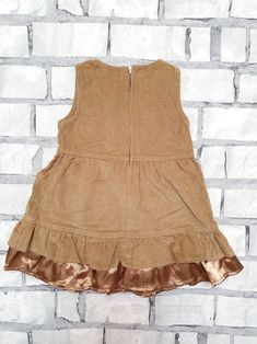 2T Ruffle Dress Beige Corduroy Dress Toddler Dress Girl Dress - Etsy Indonesia Cute Brown Cotton Dress, Brown Sleeveless Cotton Pinafore Dress, Sleeveless Brown Cotton Pinafore Dress, Child Dress, Pearl Dress, Dress Birthday, Kids Dresses, Dress Beige, Dress Princess