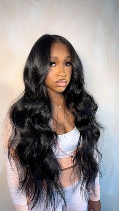 Middle Part Sew In Beach Waves, Long Wavy Weave Black Women, Middle Part Long Wavy Hair Black Women, Long Beach Waves Black Hair, Middle Part Wigs Black Women, Beach Waves Weave Black Women, Cute Hairstyles With Weave Black Women, Middle Part Beach Curls Black Women, Wet N Wavy Sew In