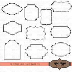 the vintage frame clippings are ready to be used in your project or scrapbook