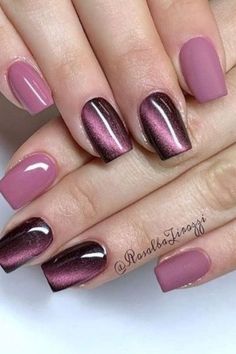 When it comes to winter nail designs, the possibilities are endless. Whether you prefer classic elegance, festive cheer, or whimsical creativity, there's a nail design to suit every style and personality. Dark Purple Fall Nail Designs, Dark Purple Fall Nails Designs, Early Fall Nails Short Square, Deep Purple Nails Fall, Classy Purple Nails, Mauve Fall Nails, Fall Square Acrylic Nails, Mauve Nails Design, Plum Purple Nails