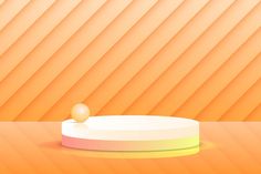 an orange and yellow background with a round object