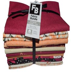 the fabric bundle is stacked on top of each other