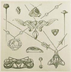 a drawing of various items that have been drawn in black and white ink on paper