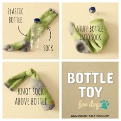 instructions for how to make a bottle cozy sock