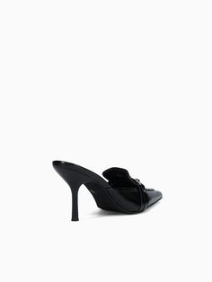 Astrologic Black Leather Black Leather Embellished Heels, Black Leather Heels, Jeffrey Campbell, Leather Heels, Black Color, Heel Height, Black Leather, Heels, Leather