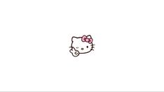 a hello kitty wallpaper with the word hello kitty written in pink on it's face