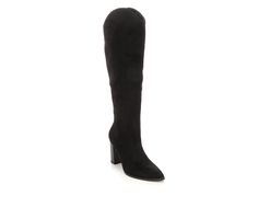 Step into style with the Women's Soda Fallal-S Knee High Boots, where sleek design meets everyday comfort. These boots bring a bold vibe to any outfit with their tall silhouette and chic details. Perfect for strutting through the season in effortless fashion. Modest block heel, approximately 2\,Smooth faux leather upper, Tall knee-high design, Side zipper | Women's Soda Fallal-S Knee High Boot in Black Size 6 Womens Boots Knee High, Knee High Boots Black, Boots Shoe, Fashion Modest, Womens Riding Boots, Effortless Fashion, High Design, Shoe Carnival, Boots Black