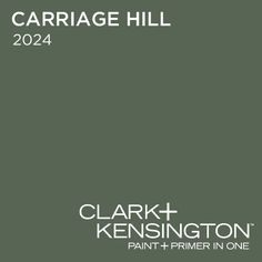 the front cover of a book titled carriage hill