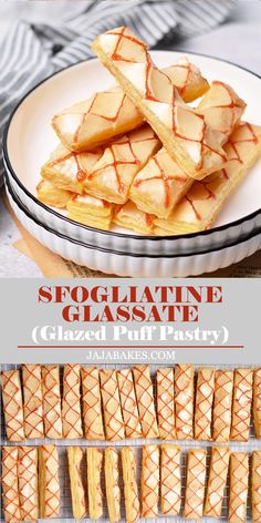 an image of sliced pastries on a plate with the title text overlaying