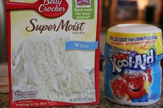 ingredients to make yogurt cake sitting on a counter next to a bag of sugar