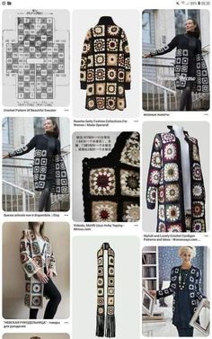 many pictures of different crocheted items and patterns on the same page as shown in this article