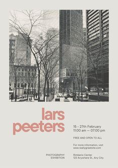 a poster for an upcoming concert with the words jars peeters on it